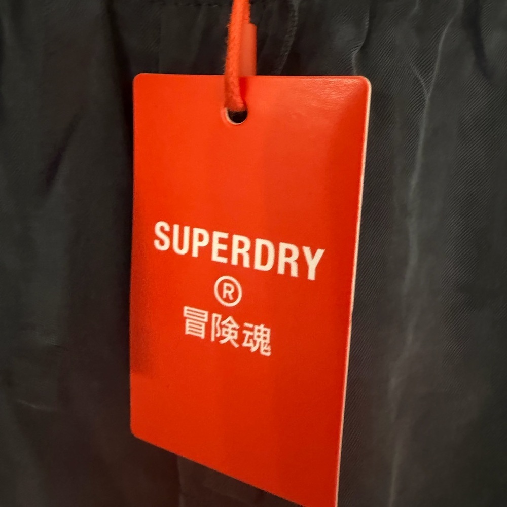 NEW Superdry Cupro (feels like silk!) Dark Navy Cuffed Woven Joggers Women’s 8 - Picture 4 of 10